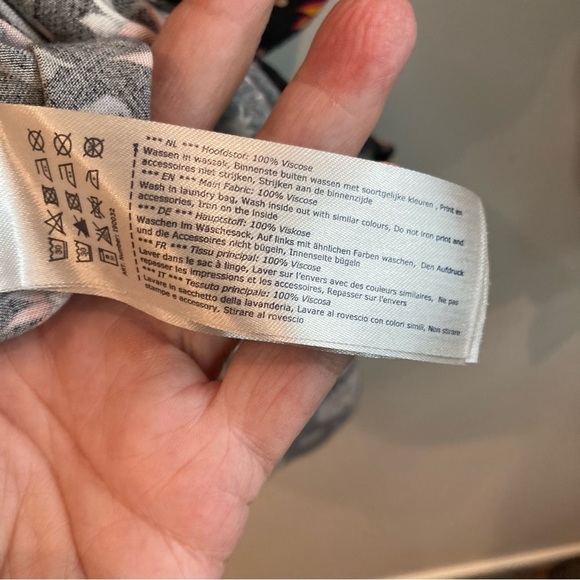 GARCIA Sz XL Long Line Half Button 100% Viscose Long Sleeve Floral Tunic Blouse - Picture 4 of 10